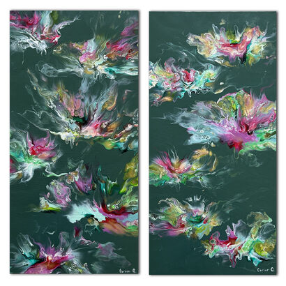 Water Lilies - a Paint Artowrk by Corine Gholam Fawaz